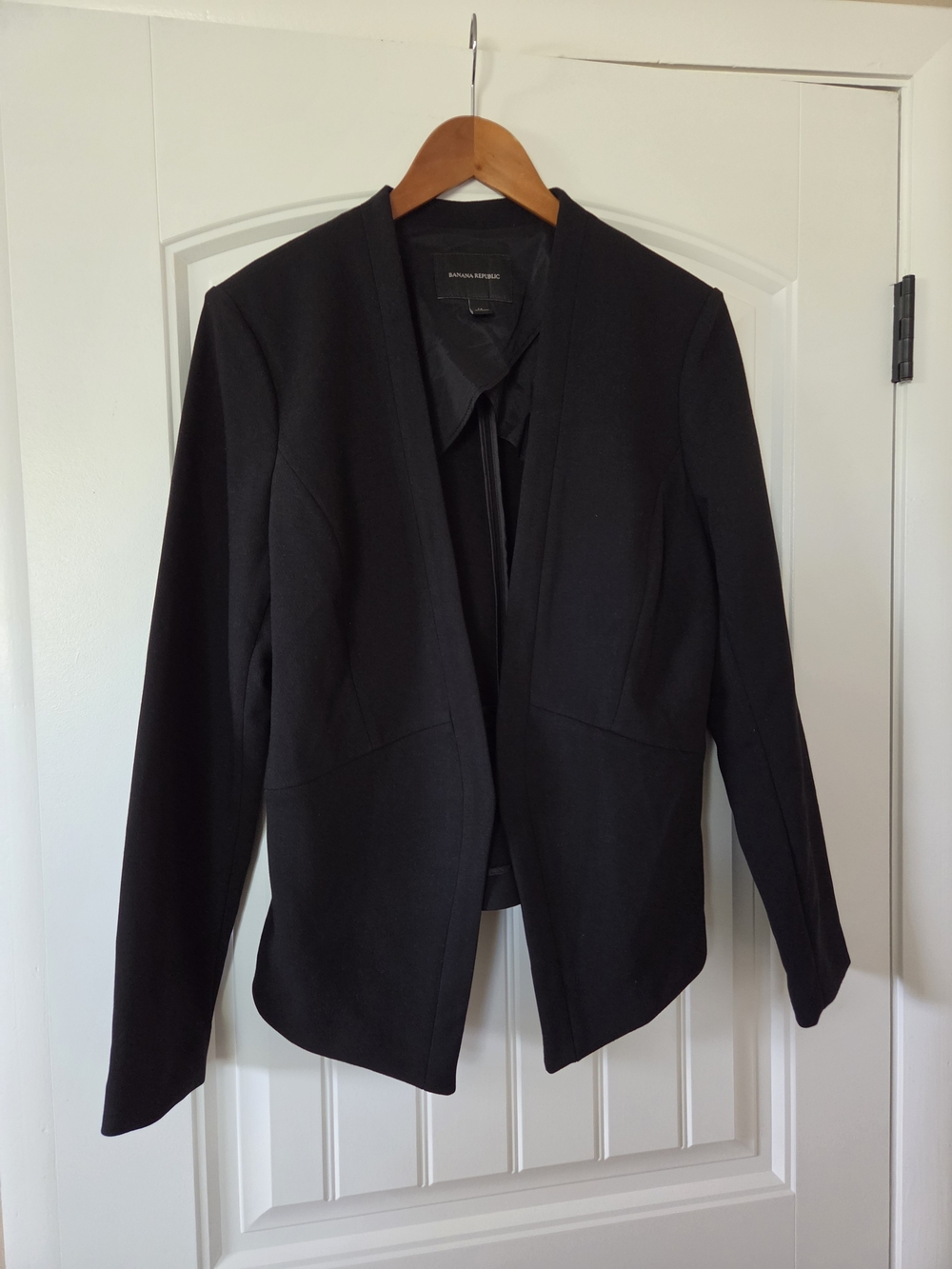 Black Open-Front Women's Blazer Jacket - Banana Republic